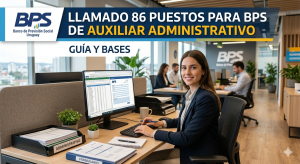 86 puestos para BPS de Auxiliar Administrativo | Guía y Bases