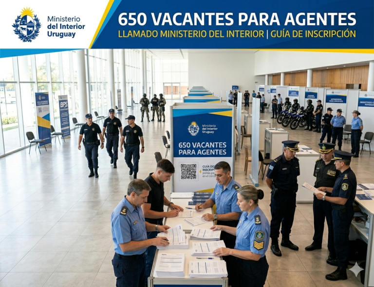 650 vacantes para Agentes – Llamado Ministerio del Interior | Guía de Inscripción